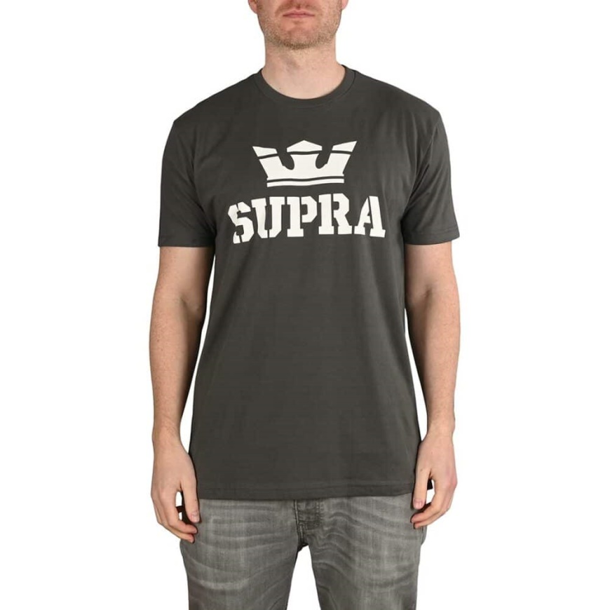 Camiseta Supra Above S/s Carbón/blanco