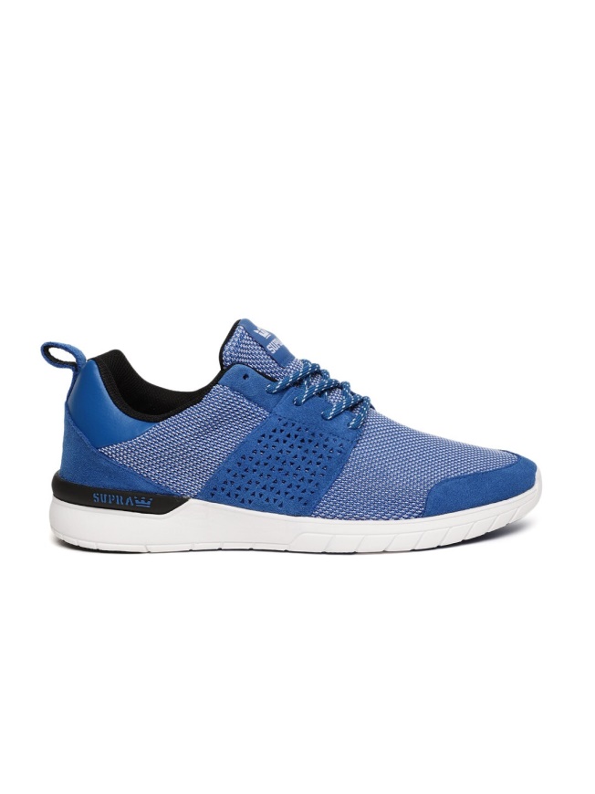 Zapatillas De Nobuk De Tijera Para Hombre Supra Azul