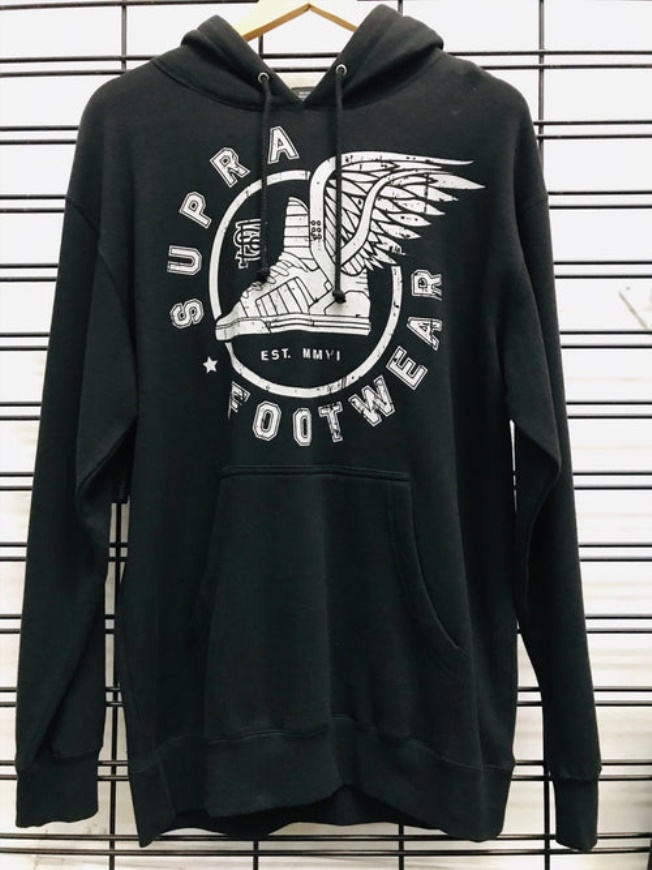 Supra Calzado Zapato Volador Sudadera Con Capucha Negro