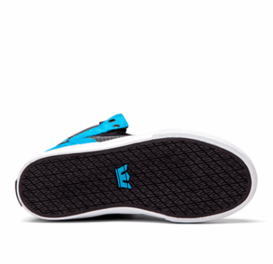 Zapatillas Altas Supra Kids Vaider Negro Turquesa