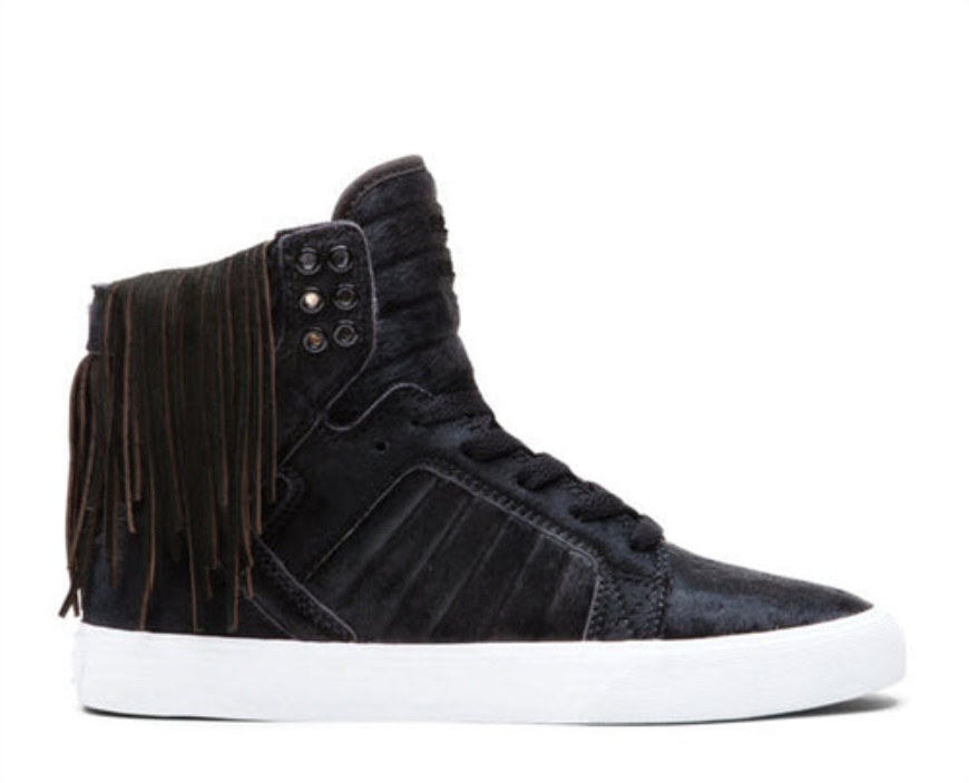 Supra Skytop Mujer Negro Cebra Blanco